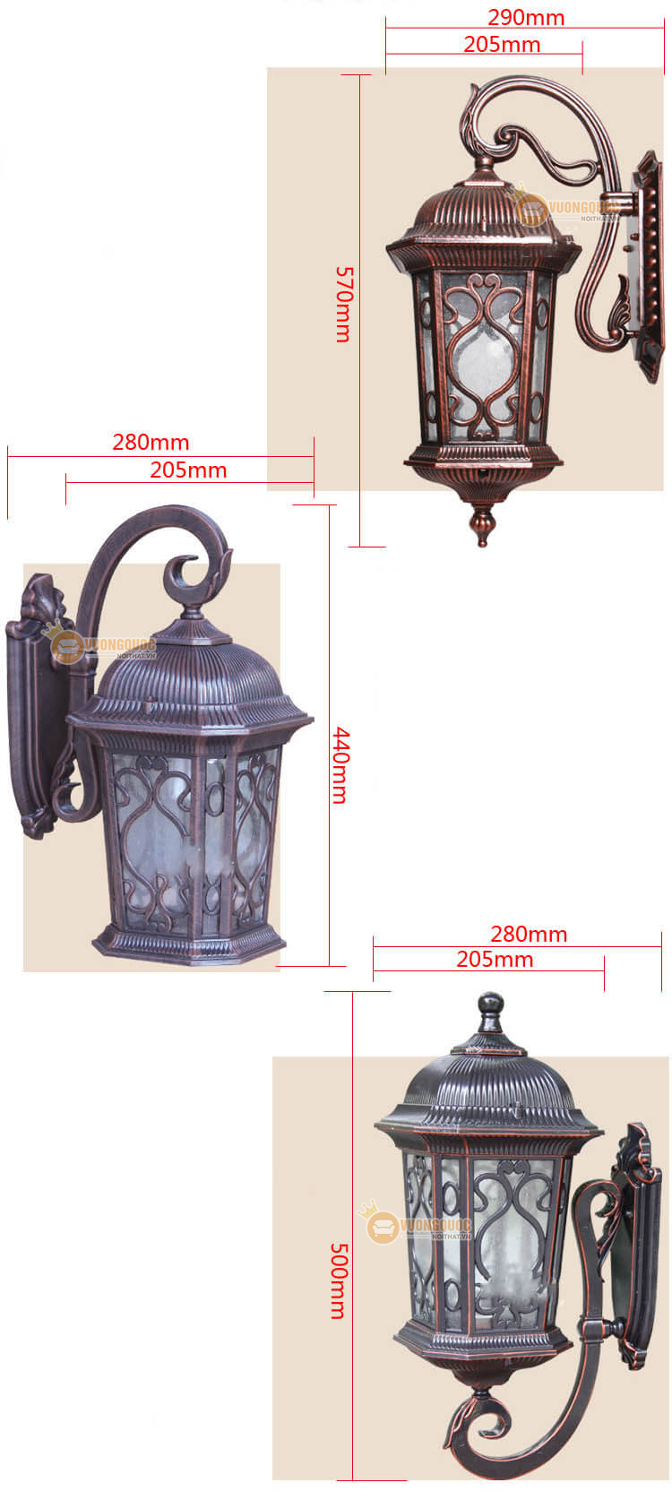 Đèn tường thủy tinh phong cách trung âu ROL200-7